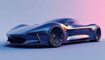 Illustration of a sleek, modern car representing Runwellautos' innovative approach